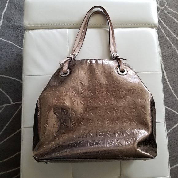 Michael Kors, Jet Set, Mirror Metallic, Brown/ Coc - Picture 9 of 16